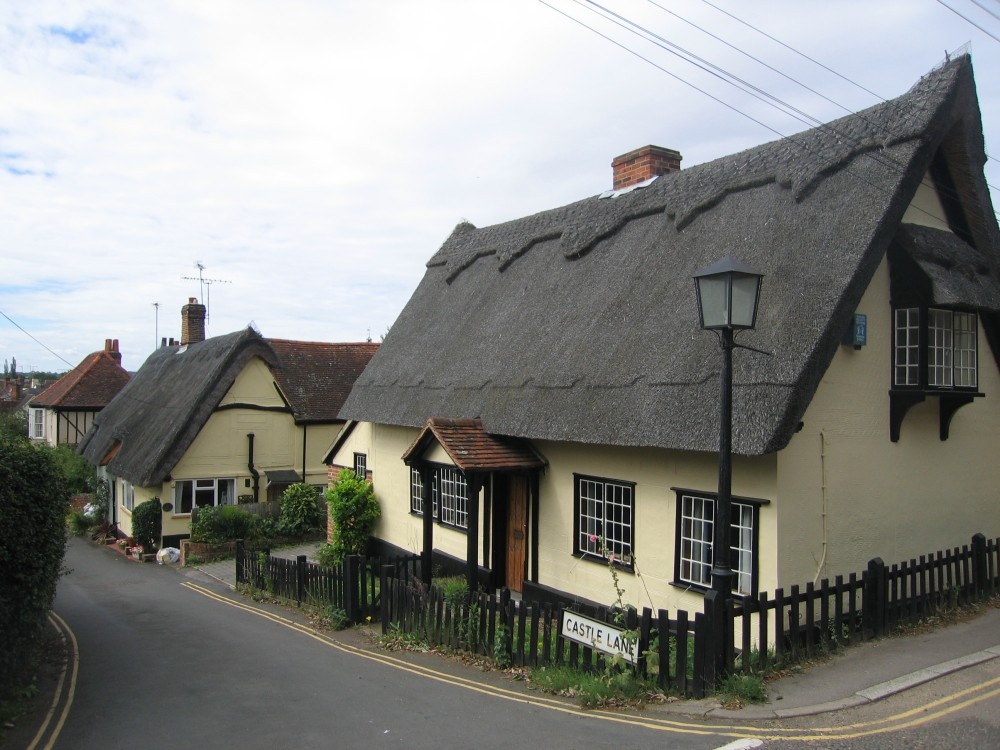 Photograph of Castle lane, Castle Hedingham village, Essex