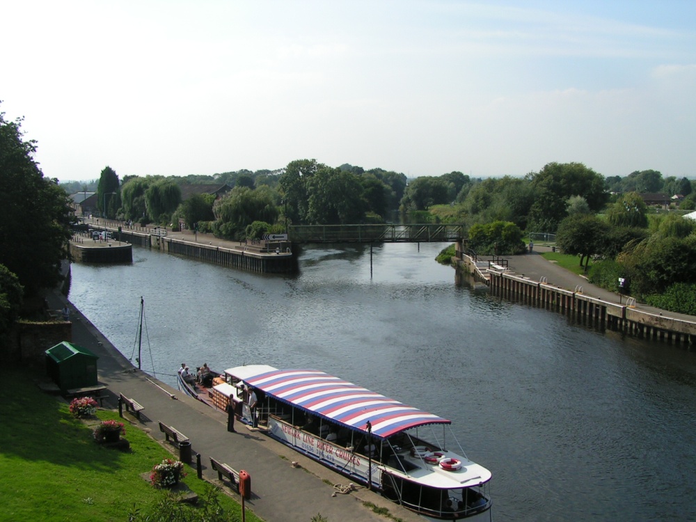 A picture taken from Newark Castle overlooking the river one fine summers day