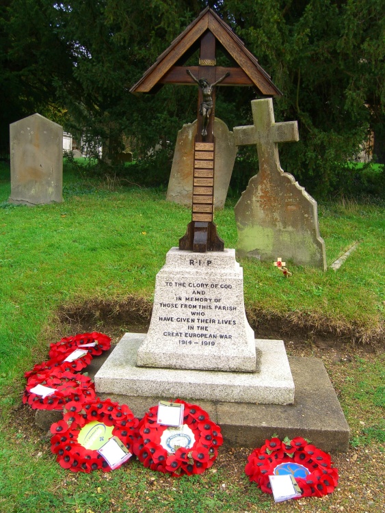 Effingham War Memorial in St Lawrence Church Yard in Effingham, Surrey