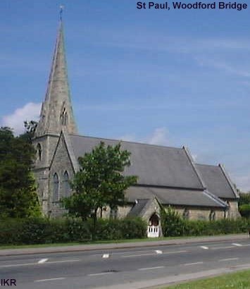 St Pauls Church seen from Manor Road Woodford Bridge