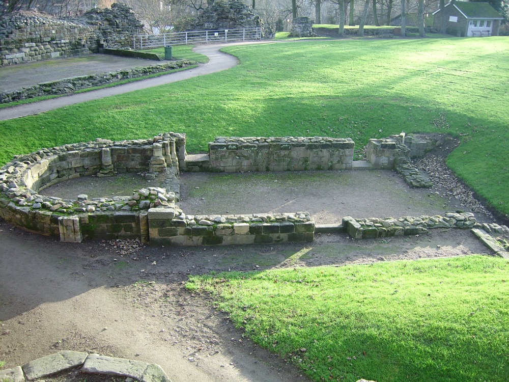 Pontefract Castle Chapel in Autumn. West Yorkshire.