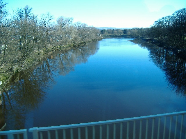 View from the Tour Bus. A river in Glasgow