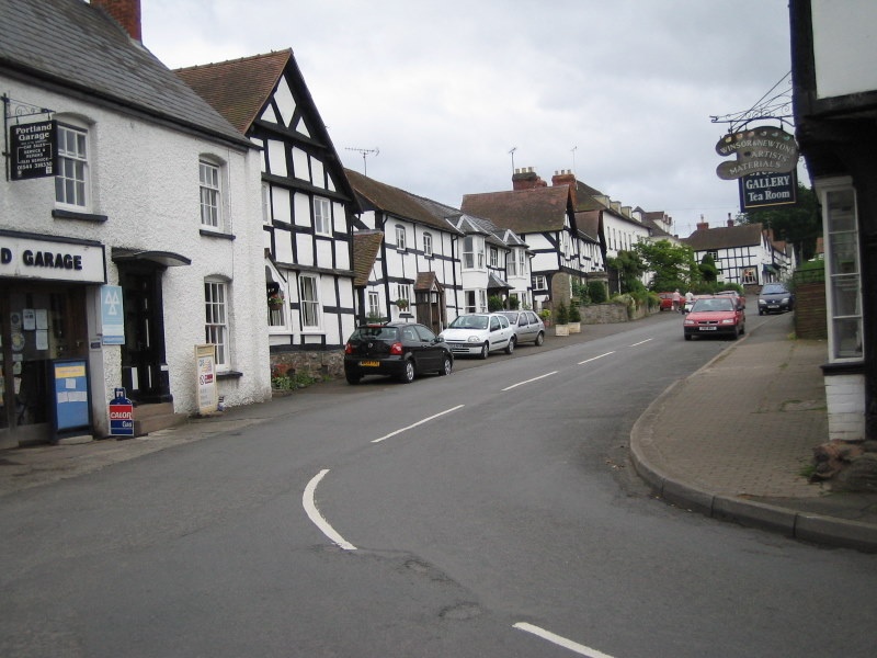 Main Street in Weobley, Herefordshire.