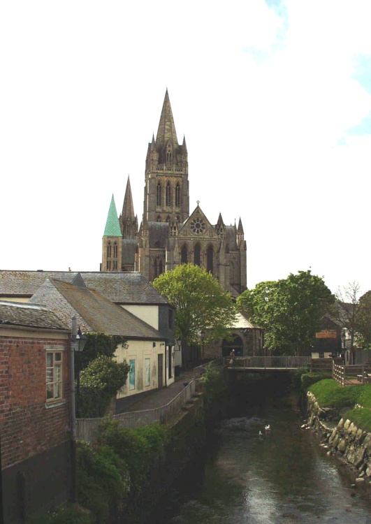 View of Truro Cathedral, Cornwall.