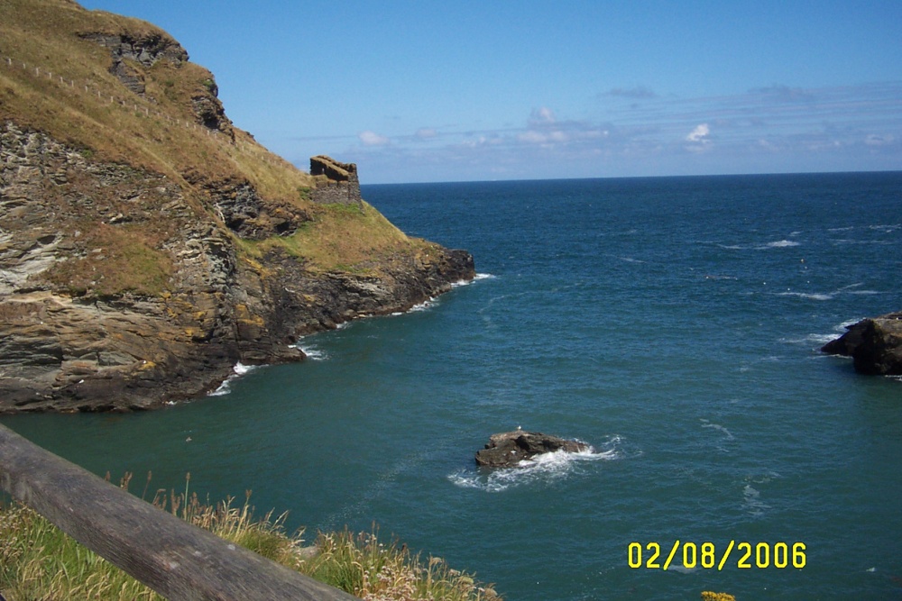 The sea from Tintagel Castle, Cornwall photo by Sue Tym