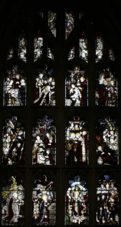 Kempe Glass in the north tower window, picture by John Harvey