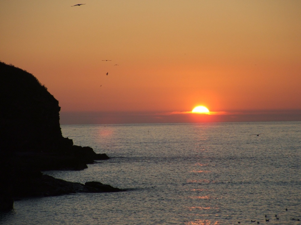 Fantastic sunset at Port Gaverne, Cornwall