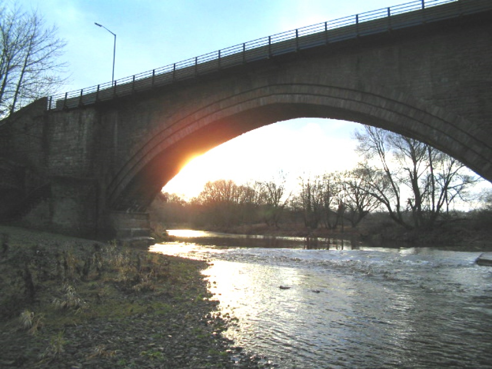 14th century bridge over the river Wear, Bishop Auckland, County Durham