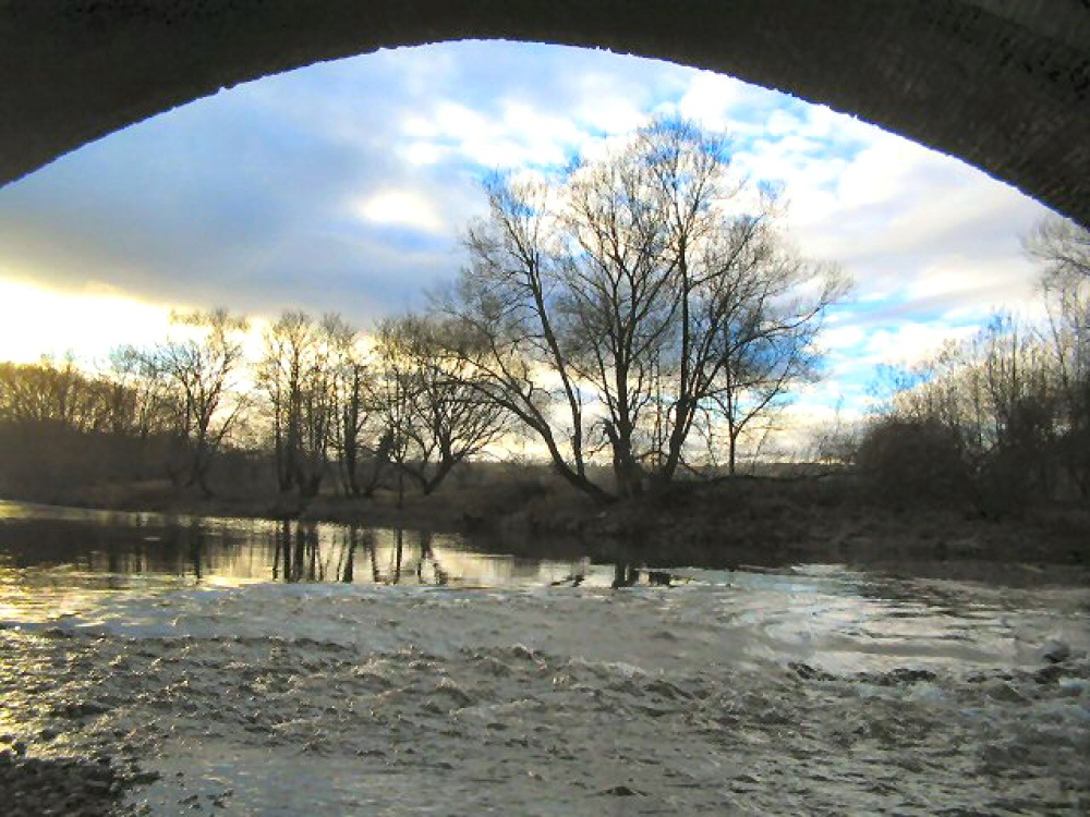 14th century bridge over the river Wear, Bishop Auckland, County Durham