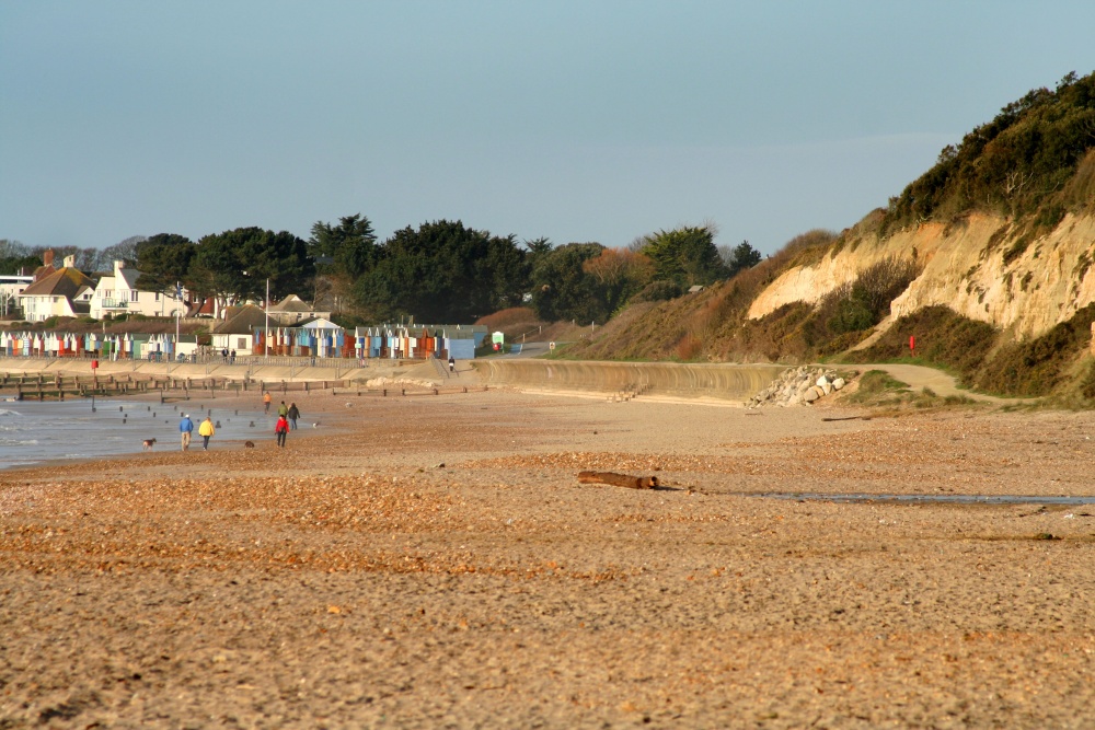 Looking towards Avon beach from Highcliffe beach, Highcliffe, Dorset