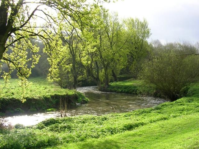 The river irk valley taken from Hendham vale M9 5FF Harpurhey, Manchester, Lancashire