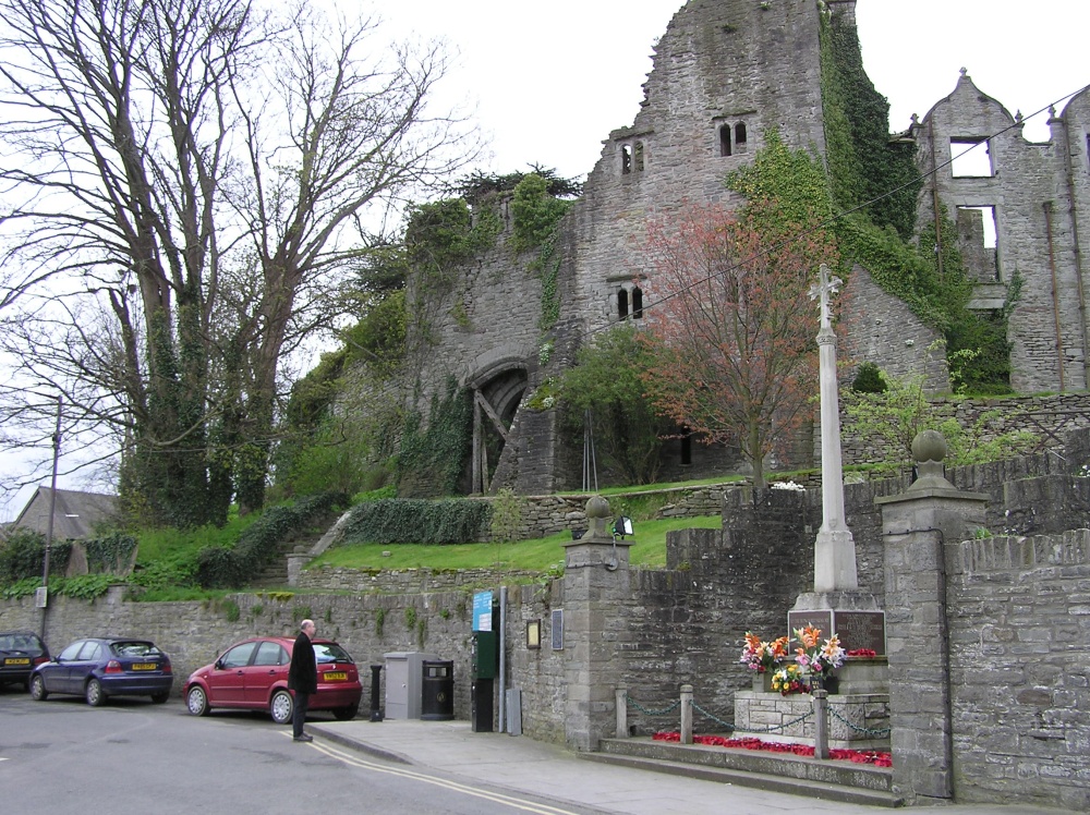 Hay on Wye Castle and War Memorial, Herefordshire