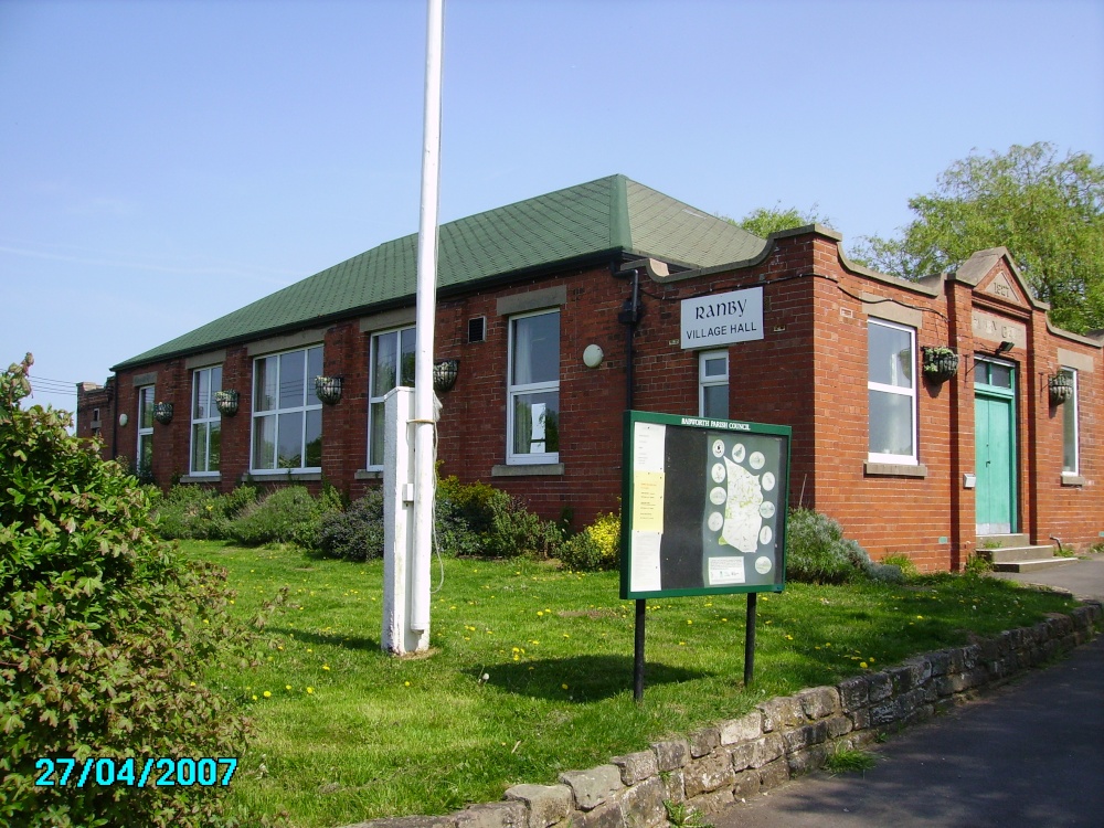 Photograph of The well used Village Hall at one end of the village of Ranby in Nottinghamshire