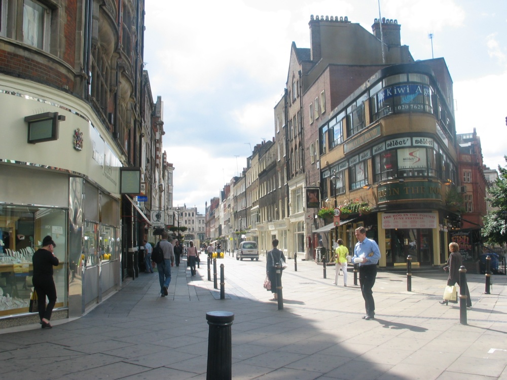 Streets of London. 8:30 am Off Oxford Street