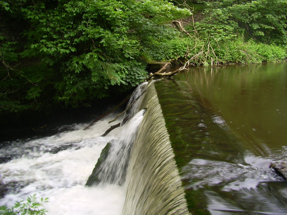 The  Weir that fed the former Cress Brook Mill - The Peak District