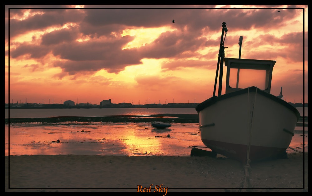 Red Sky, Harwich, Essex