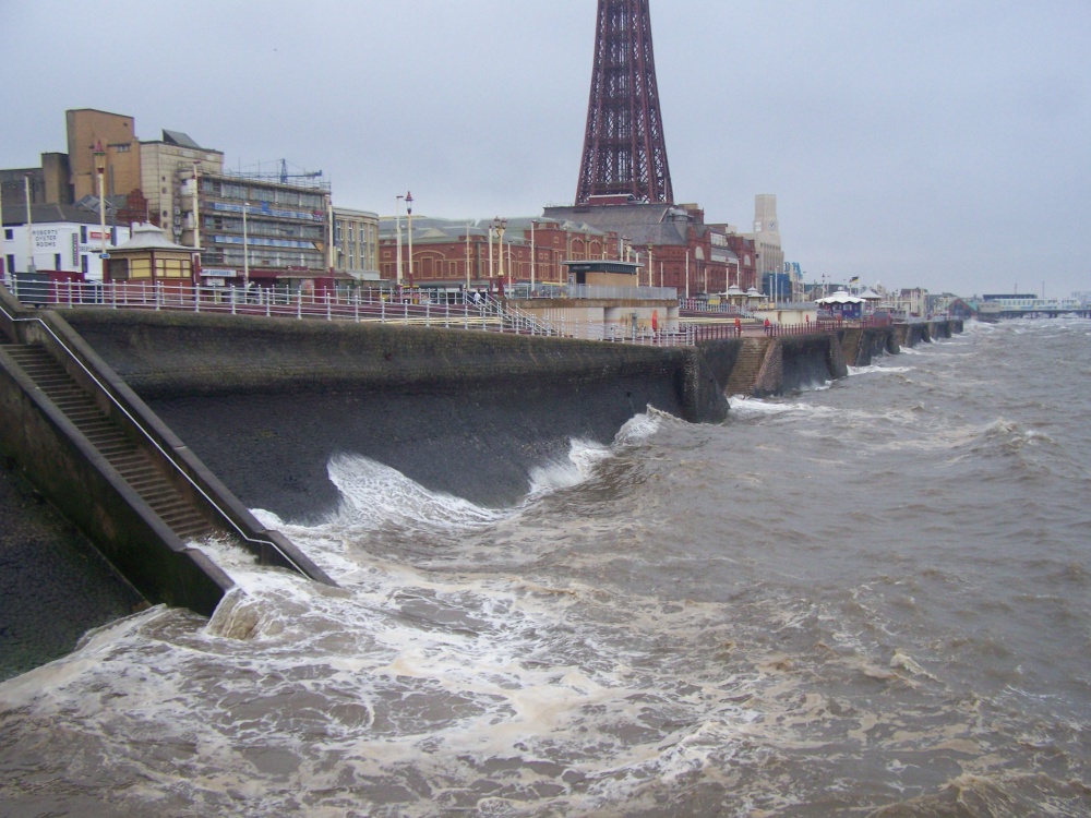 A day of Wind and Rain in Blackpool.