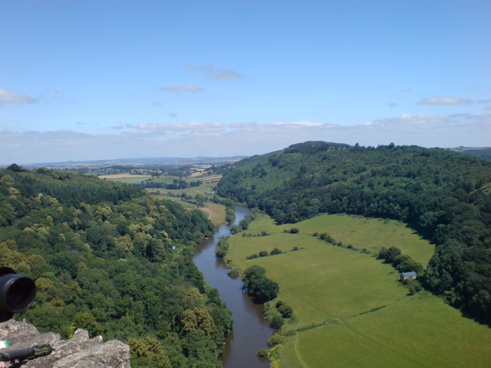 Looking down on the Wye from Symonds Yat rock, Herefordshire