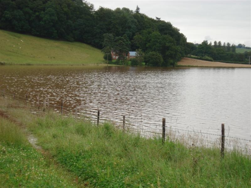 Floods at Newnham Bridge, Worcestershire