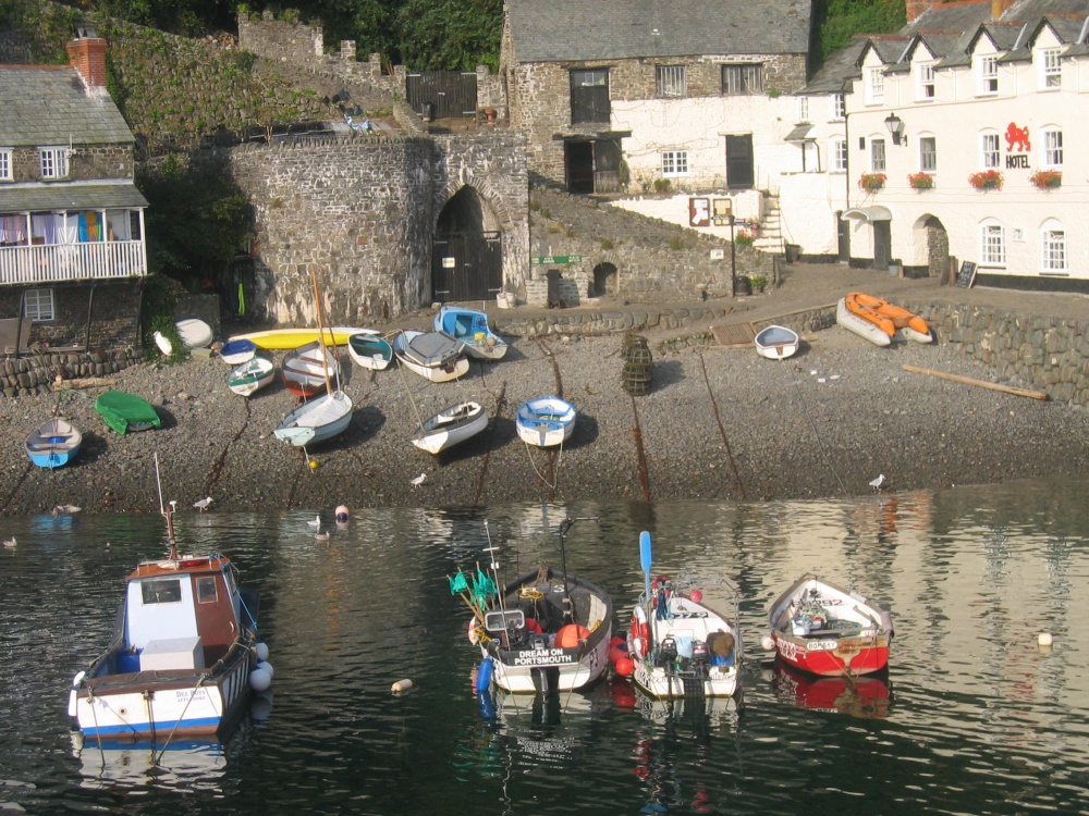 Clovelly Harbour in Devon