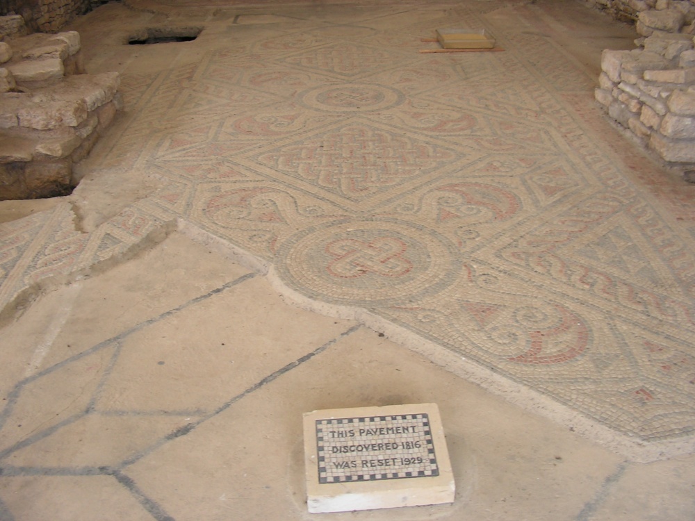 Old Ceremic Roman floor at North Leigh Roman Villa, Oxfordshire photo by Louise Brown