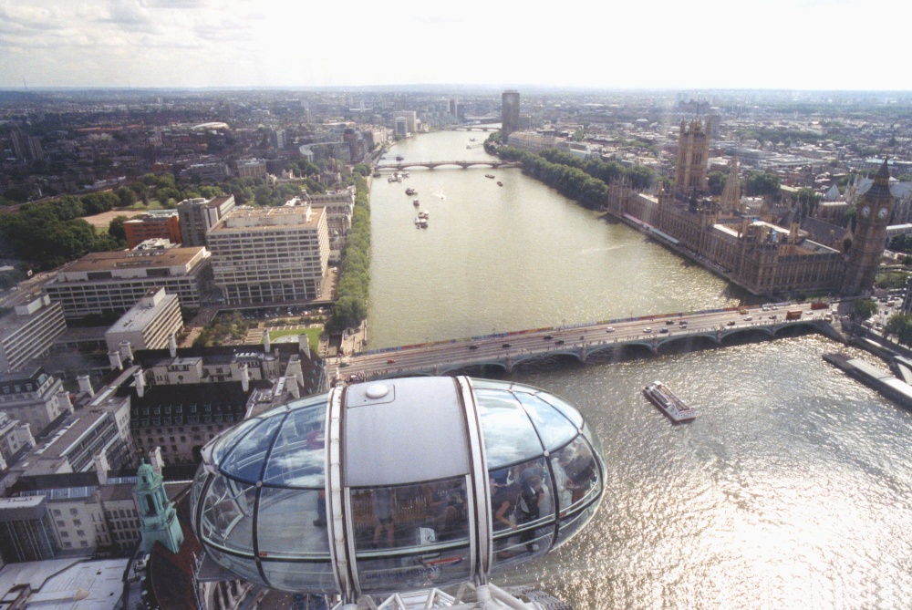 London Eye and Westminster Palace