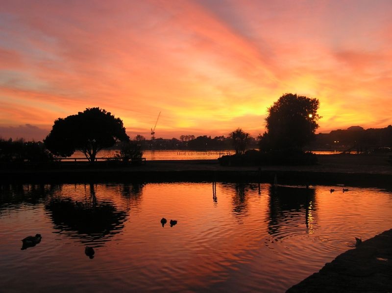 Photograph of Sunset over the Park