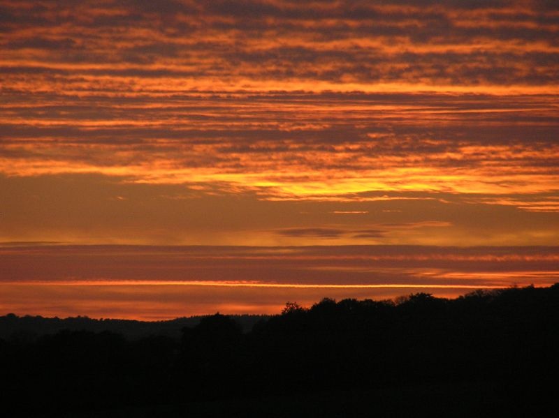 Airfield sunset, Tarrant Rushton, Dorset