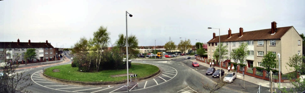 Photograph of Panoramic view of Marian Square and St Oswalds Lane, Netherton, Merseyside