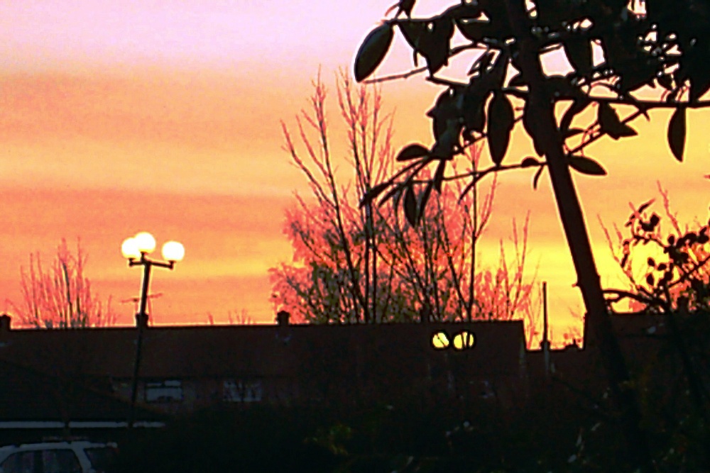 Photograph of Sunset over BUPA, Netherton, Merseyside