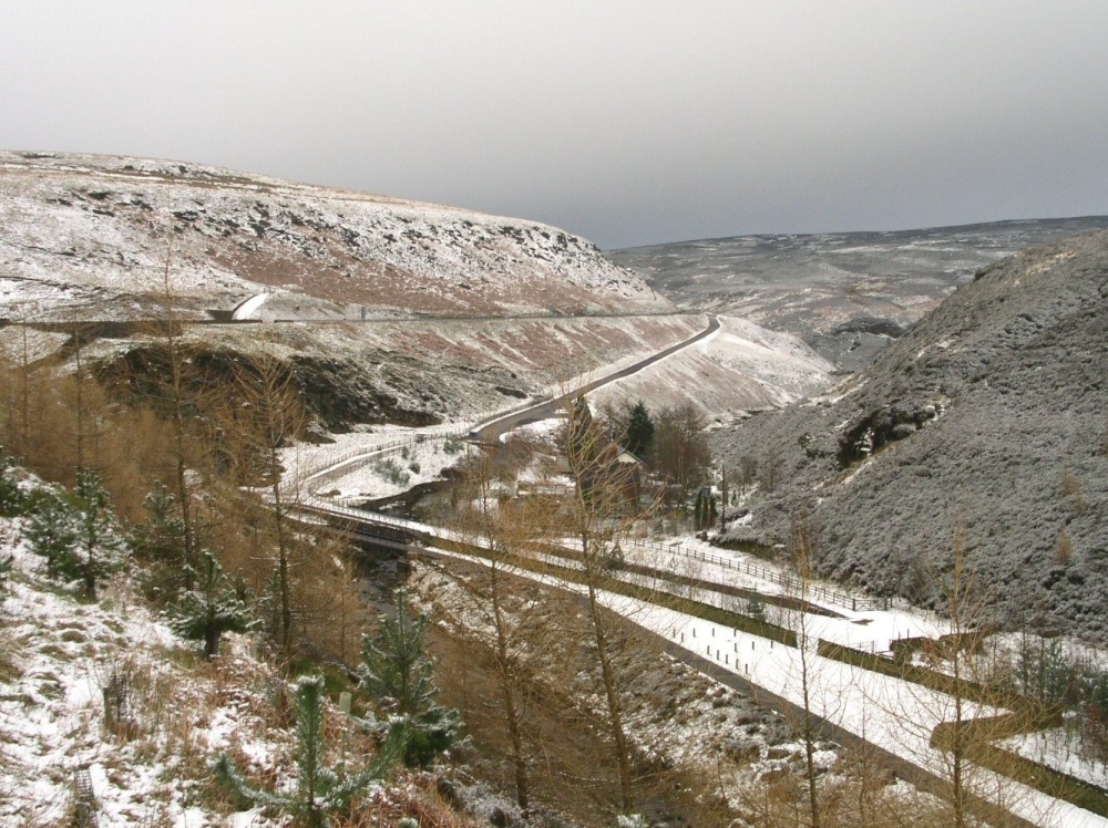 View of the Woodhead pass looking east