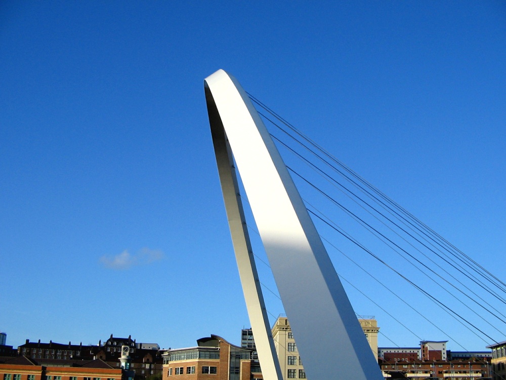 The Gateshead Millennium Bridge.