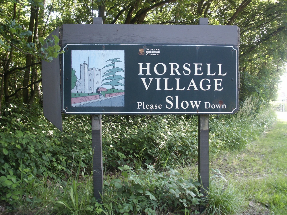 Photograph of 2008. Village Sign.  Horsell, Nr. Woking. Surrey.