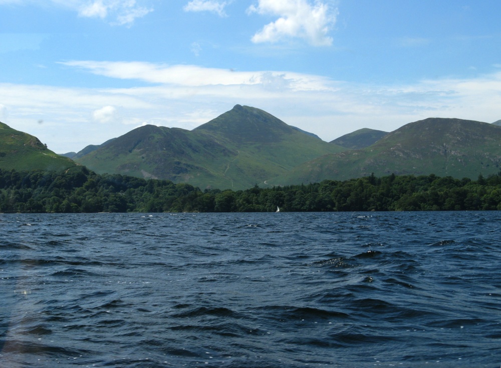 Derwentwater, a view from a pleasure craft.