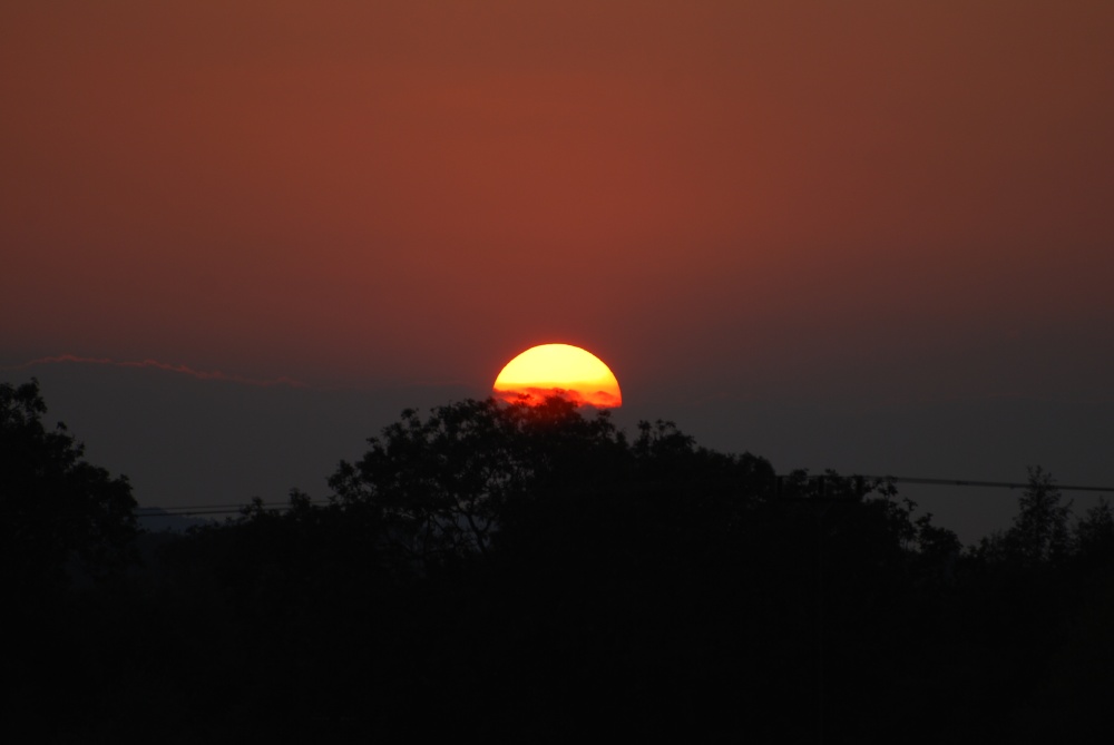 Sunset over Cossington Meadows