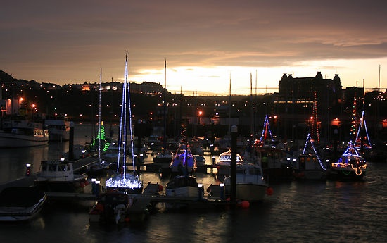 Scarborough Harbour at Christmas