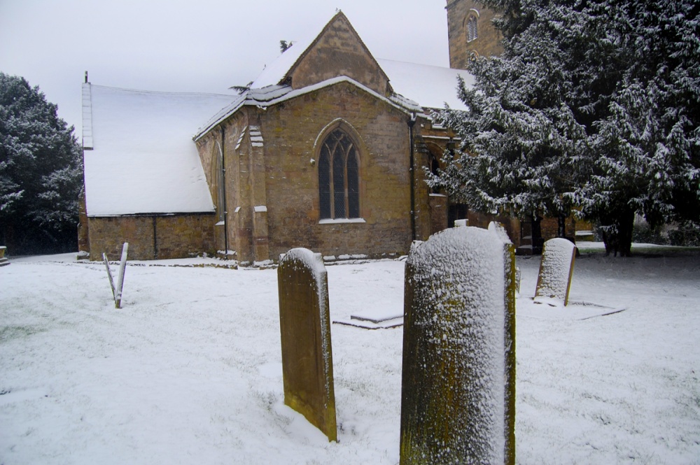 Snowy church