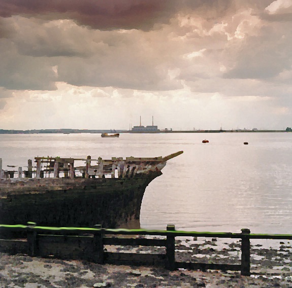 The Thames fom Cliffe Fort, Kent