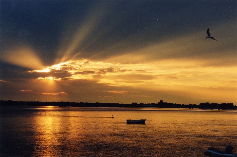 Photograph of Sunset over Christchurch Harbour
