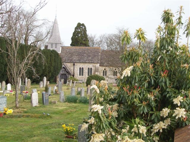 Photograph of Spring at  the village  Church