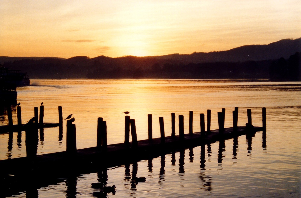 Sunset at Waterhead. Windermere.