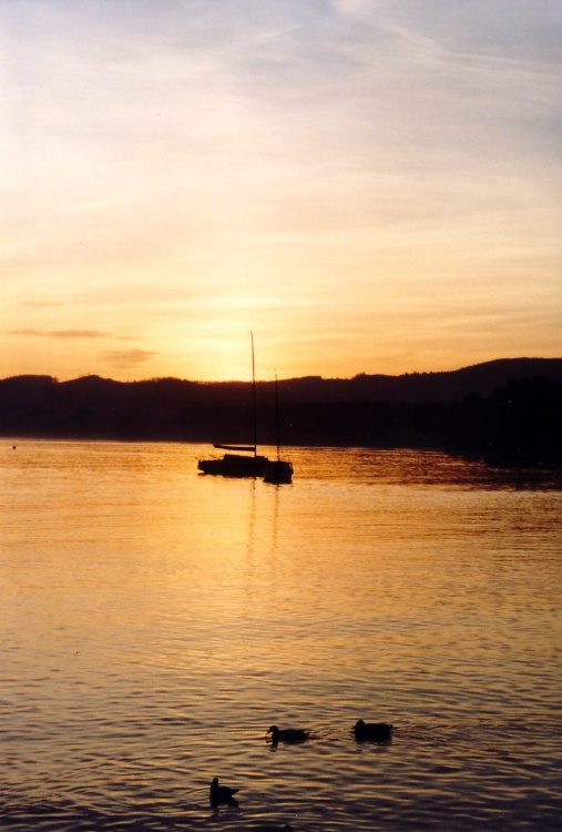 Sunset at Waterhead. Windermere.