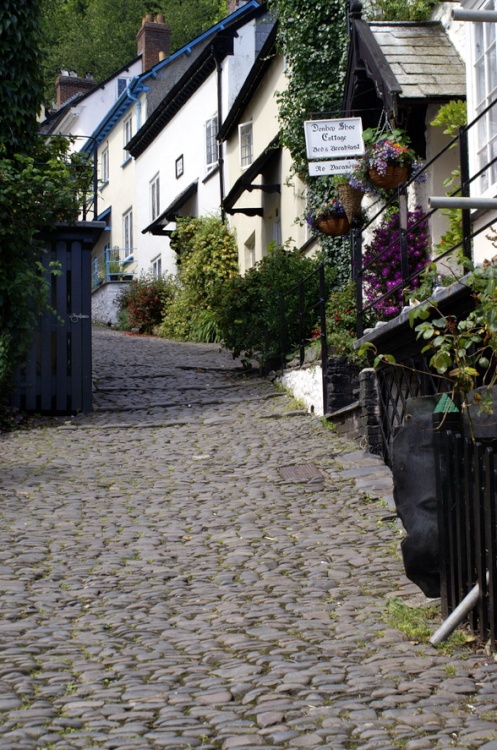 Looking up the main street.