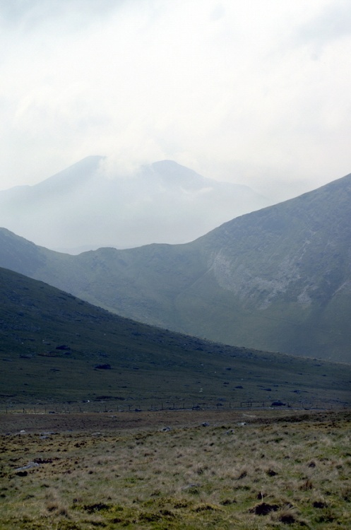 Distant mountains  seen from Snowdon.