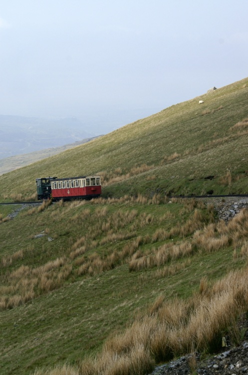 The Snowdon mountain train.