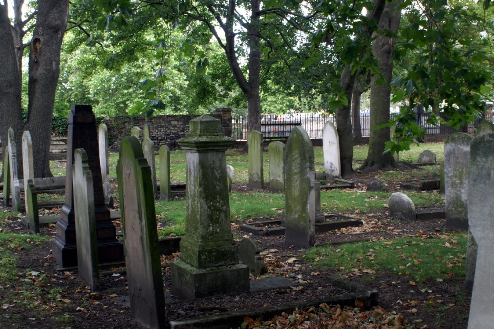 A dark corner of the graveyard.