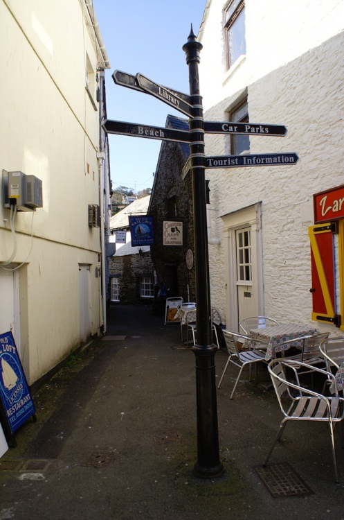 A narrow street.