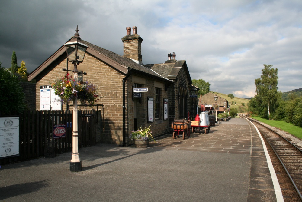 Photograph of At Oxenhope Station