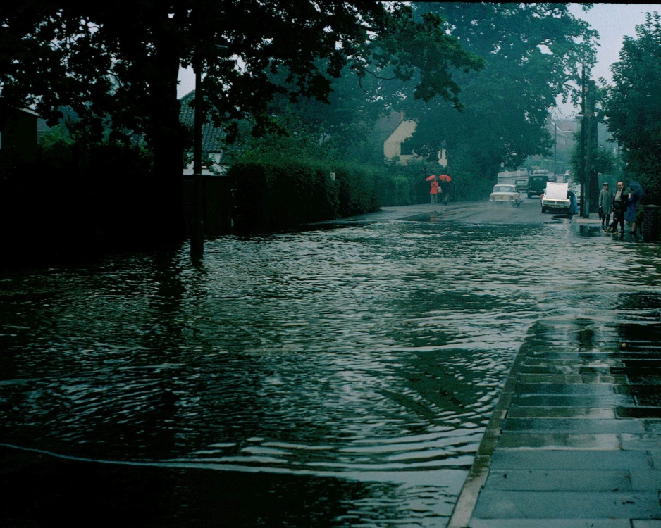 Floods Eastcote village 1977