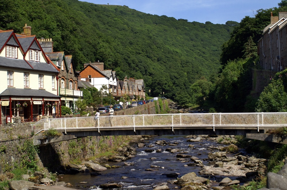 Looking up river to the gorge.